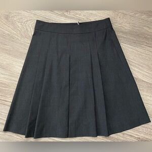 Theory Dark Gray Circle Skirt with Pleated Panels